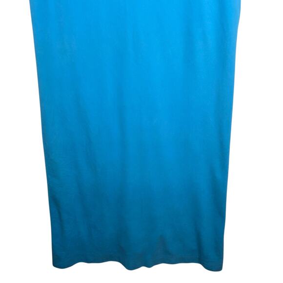 VTG 60 70s Blue Floral Embroidery Zip Robe Lounge Dress Housecoat Evelyn Pearson - Picture 11 of 13